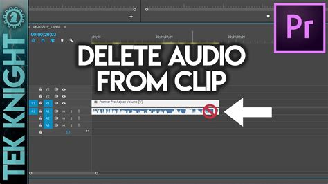 remove audio from adobe premiere pro.